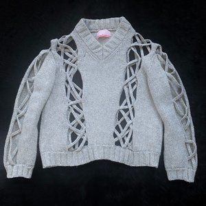 Tambourine by Nozomi Ishiguro Webbed Cut-out Sweater
